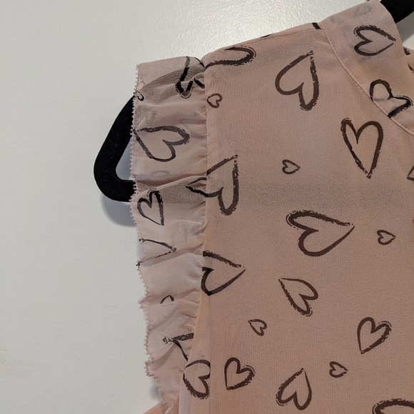 RW&Co. Heart Print Sleeveless Blouse - Picture 5 of 5